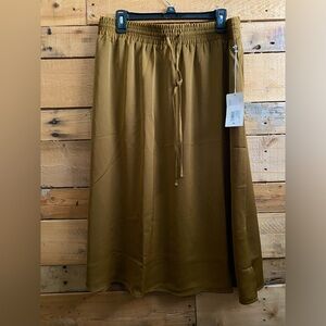 A New Day Silky Midi Skirt NWT